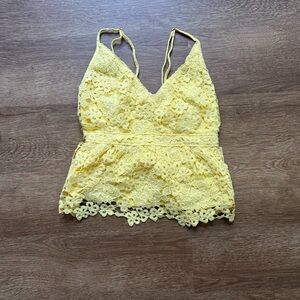 Abercrombie & Fitch Yellow Lace Camisole